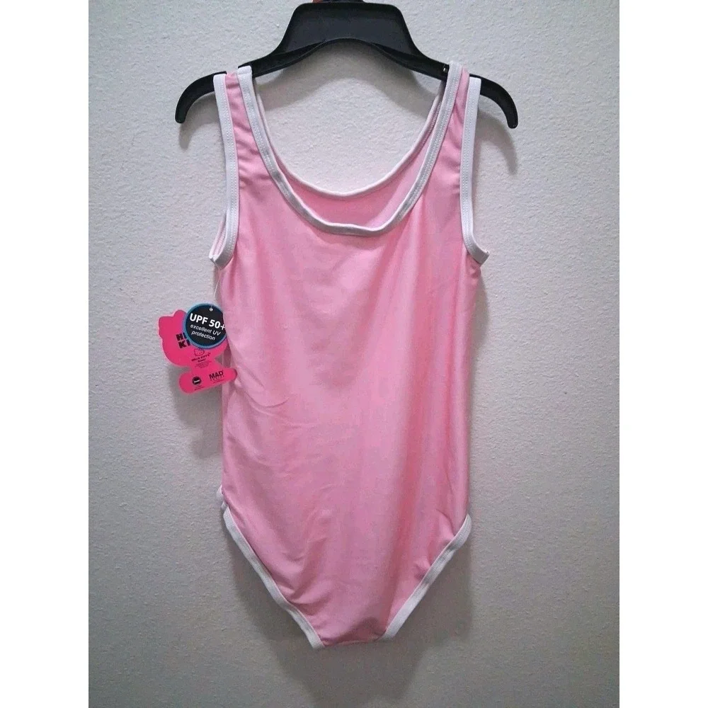 Hello Kitty Sanrio Girls Pink One Piece Swimsuit Hula Sz 6/6X‎ #26295